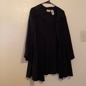 Black button down shirt